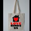 Budget Calico Tote Bag Thumbnail